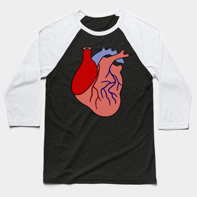 Human Heart Baseball T-Shirt by saradaboru